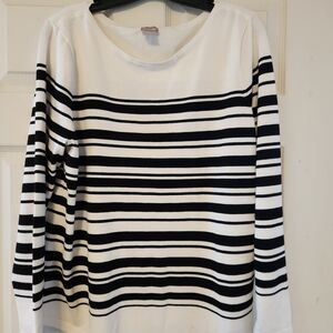 CHICO'S striped knit top EUC